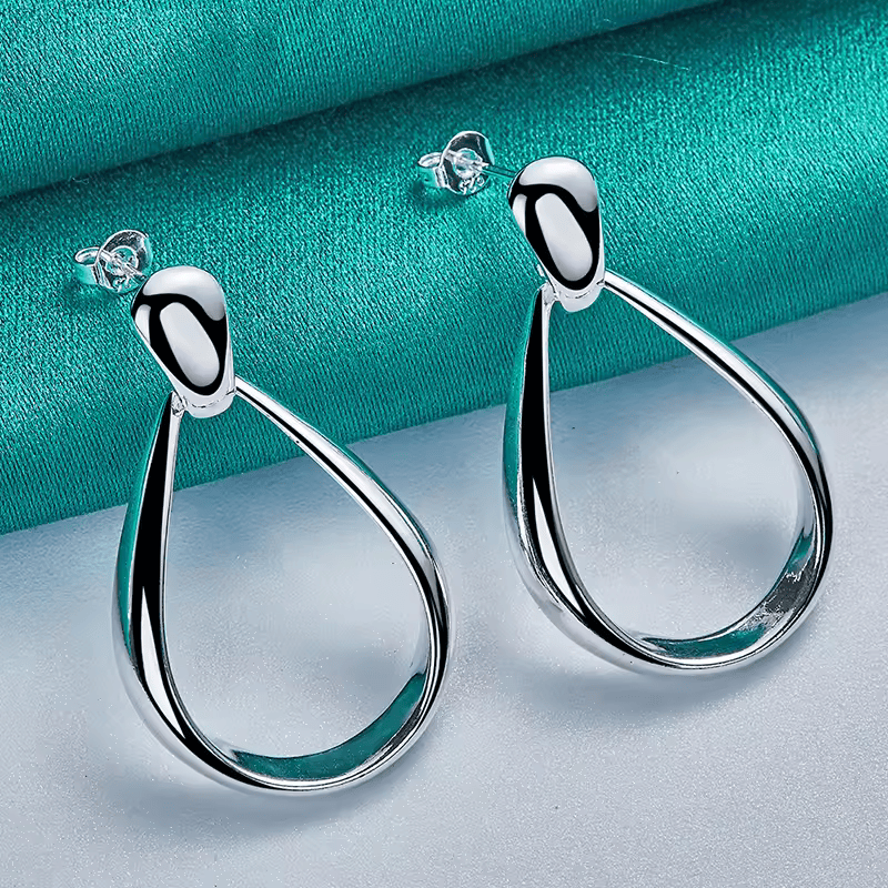 Pendientes Colgantes en forma de gota - Plata 925
