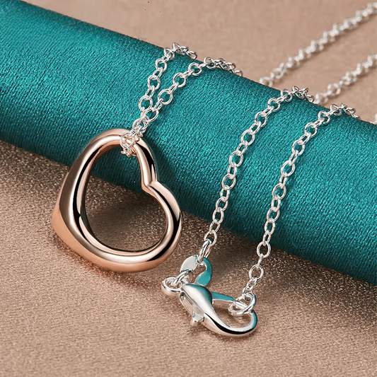 Collar con Colgante de Corazón - Plata 925