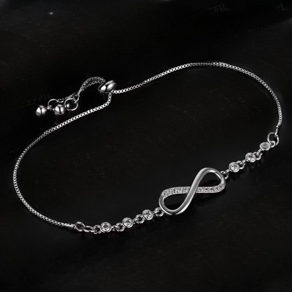 Pulsera Clásica de infinito con Circonita AAA - Plata 925