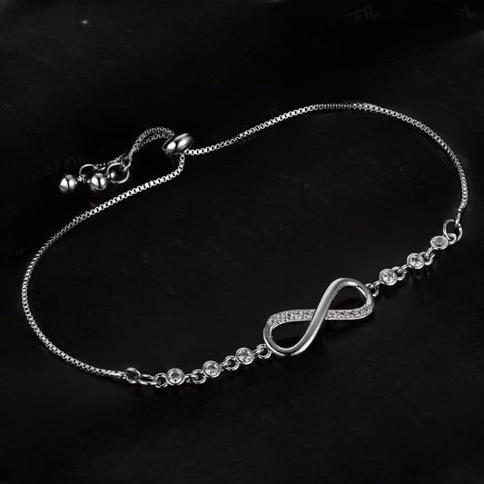 Pulsera Clásica de infinito con Circonita AAA - Plata 925