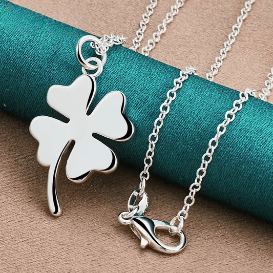 Collar con Colgante de Trébol de Cuatro Hojas - Plata 925
