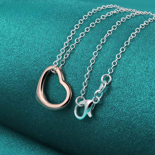 Collar con Colgante de Corazón - Plata 925