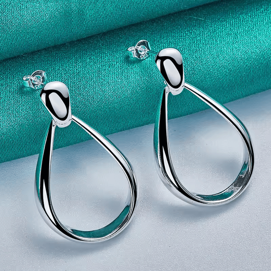Pendientes Colgantes en forma de gota - Plata 925