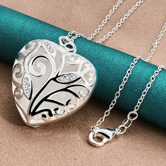 Collar con Dije de Corazón y Circonita AAA - Plata 925